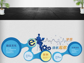 簡約創意科技微立體企業文化墻設計 數字文化創意內容應用新篇章